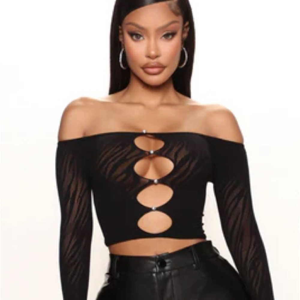 Look at me now cutout top fashion nova